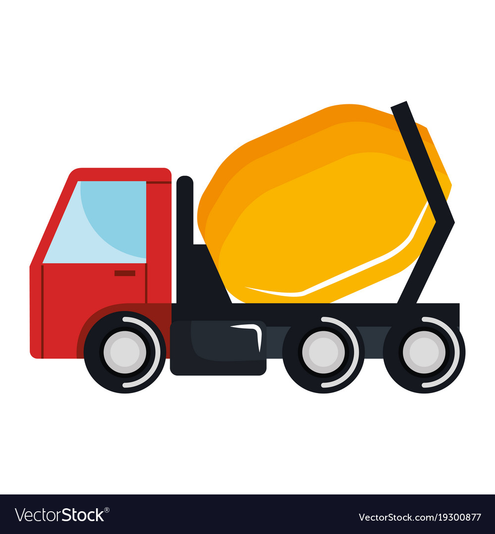 Concrete mixer truck icon Royalty Free Vector Image