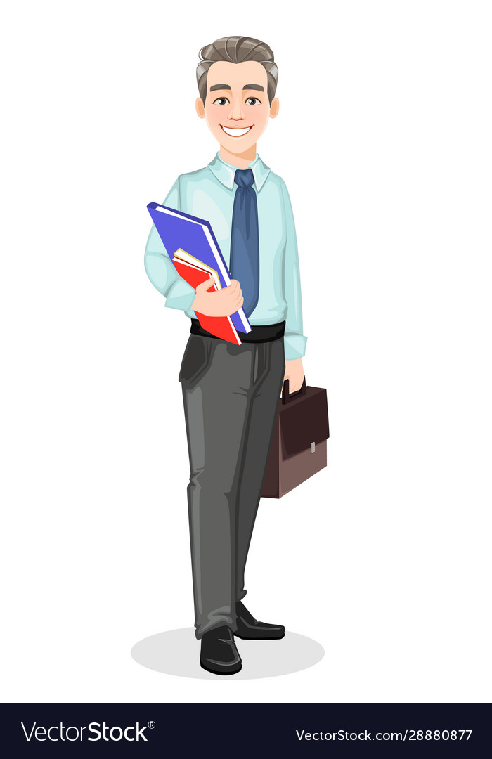 Handsome confident business man Royalty Free Vector Image