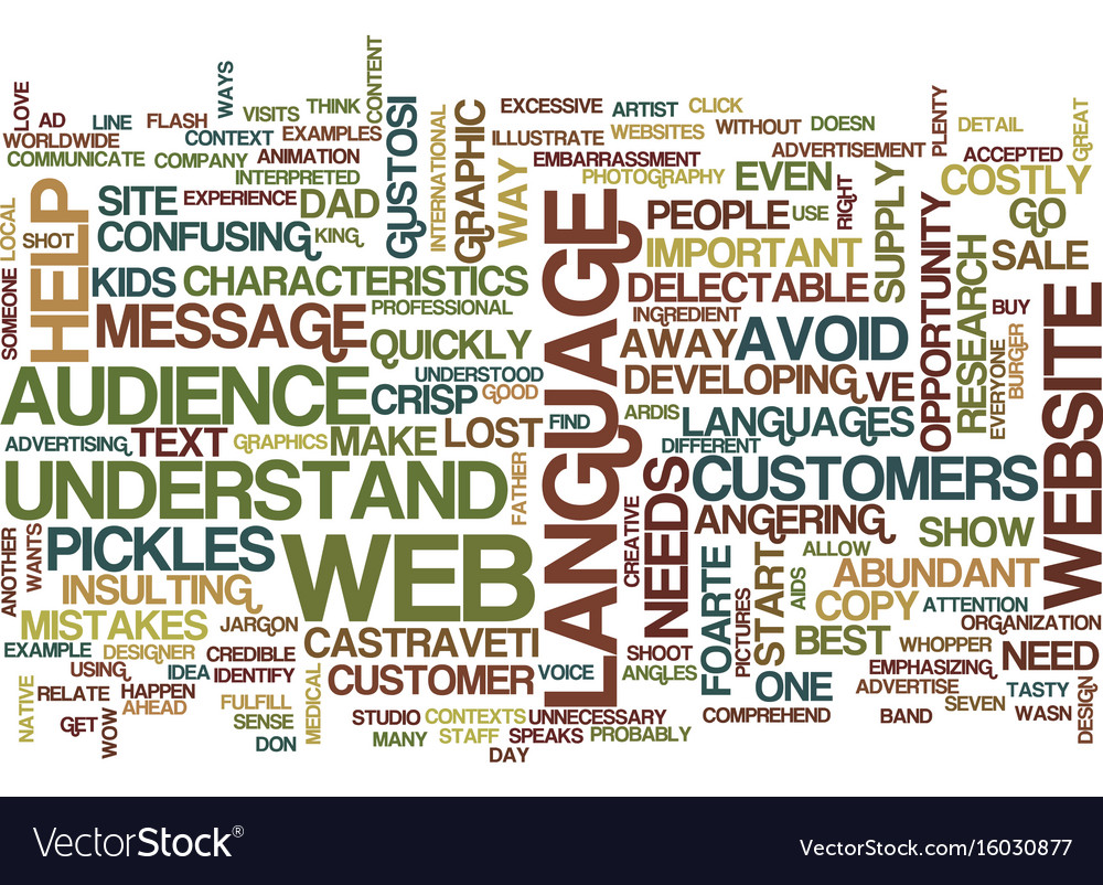 Language in websites do you understand pickles Vector Image