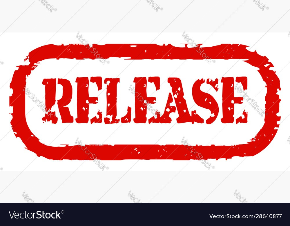 Release red ink rubber stamp Royalty Free Vector Image