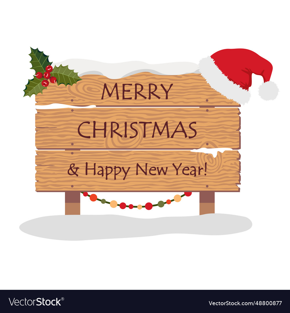 Road sign christmas Royalty Free Vector Image - VectorStock