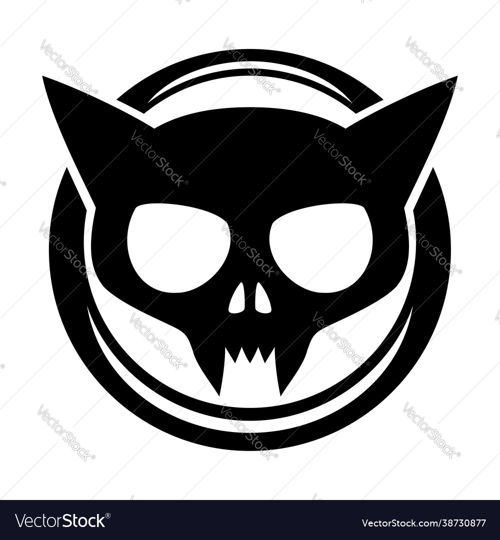 Black cat icon symbol Stock Illustration