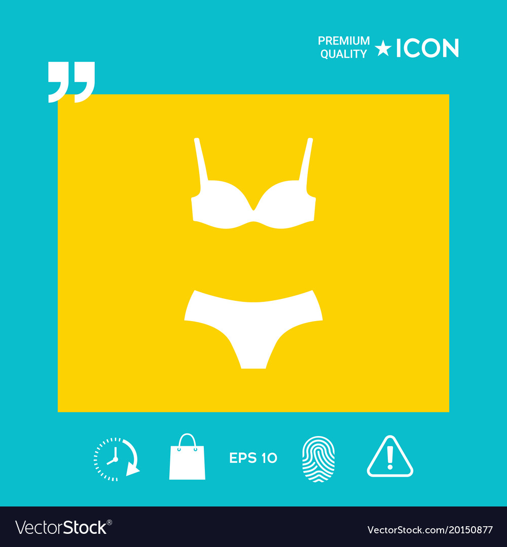 Set of lingerie or swimsuit two-piece bikini Vector Image