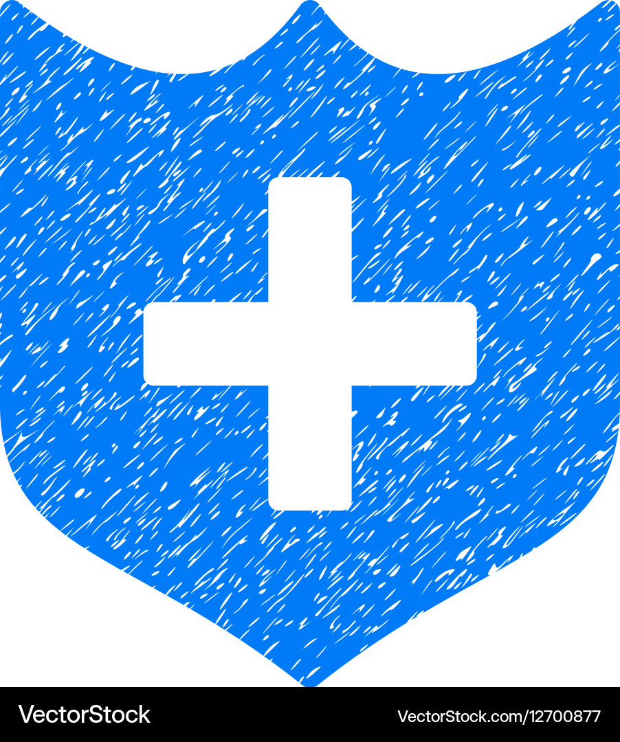 Shield grainy texture icon Royalty Free Vector Image