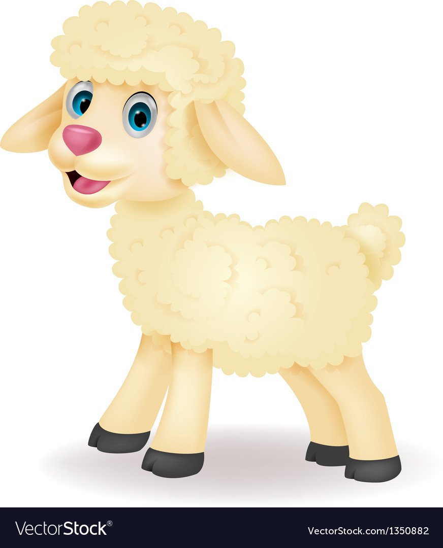 Cute Sheep Cartoon Royalty Free Vector Image Vectorstock 1166