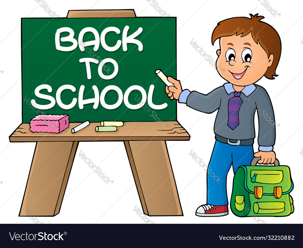 Happy Pupil Boy Theme Image 9 Royalty Free Vector Image