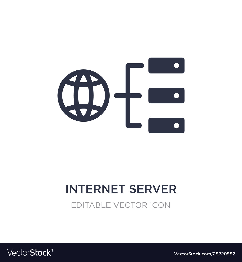 Internet server icon on white background simple Vector Image