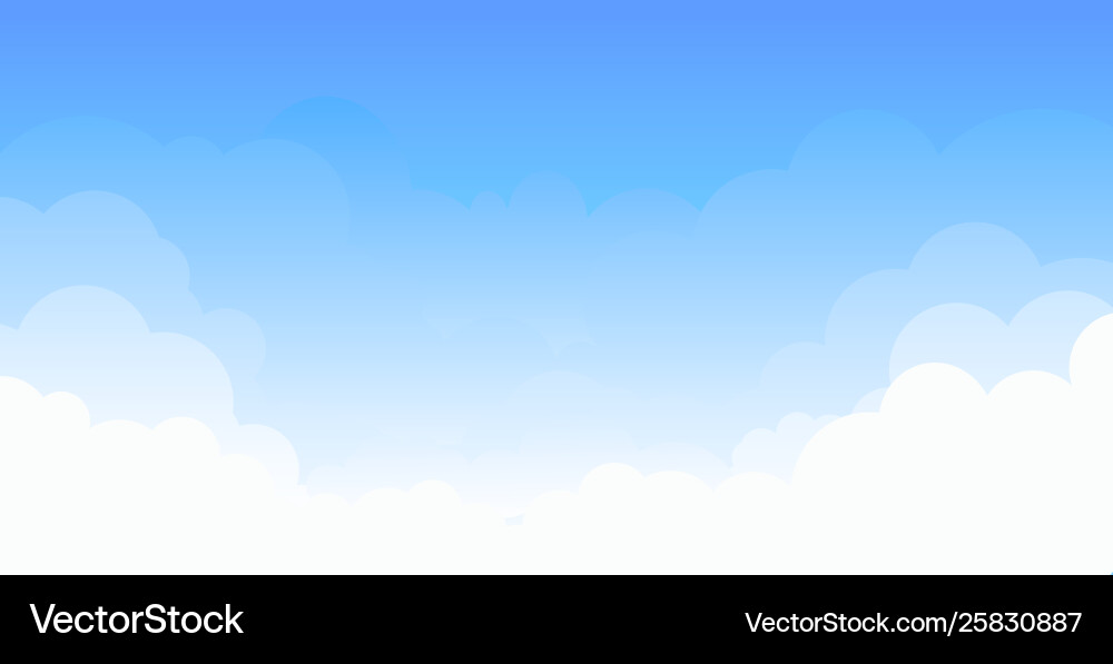 Background blue sky with clouds Royalty Free Vector Image