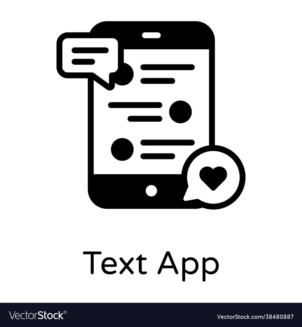 Text app Royalty Free Vector Image - VectorStock