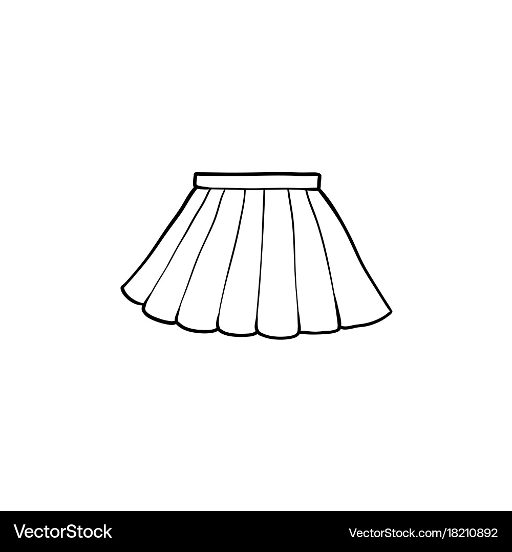 Black and white drawing pleated mini 
