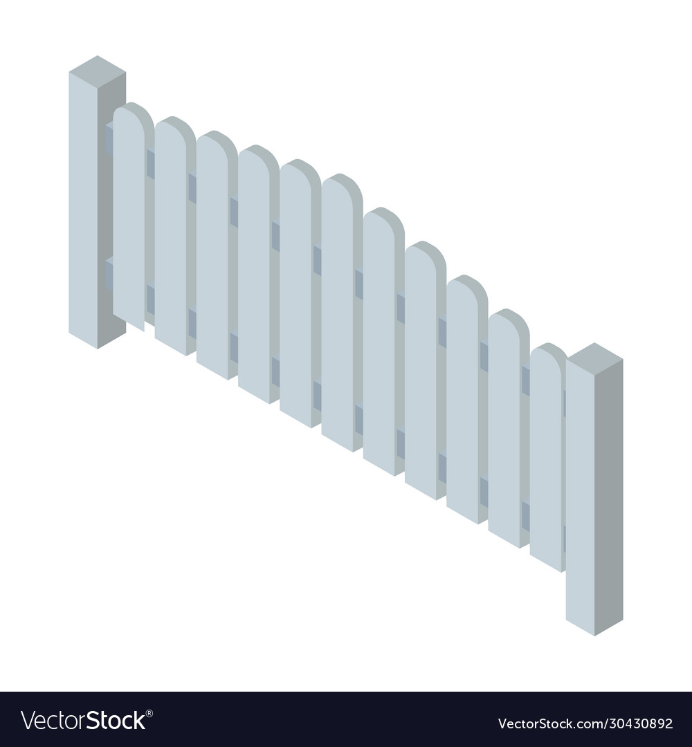 Fence icon isometric isolated Royalty Free Vector Image