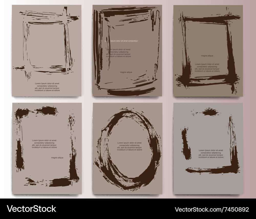 Grunge frames set Royalty Free Vector Image - VectorStock