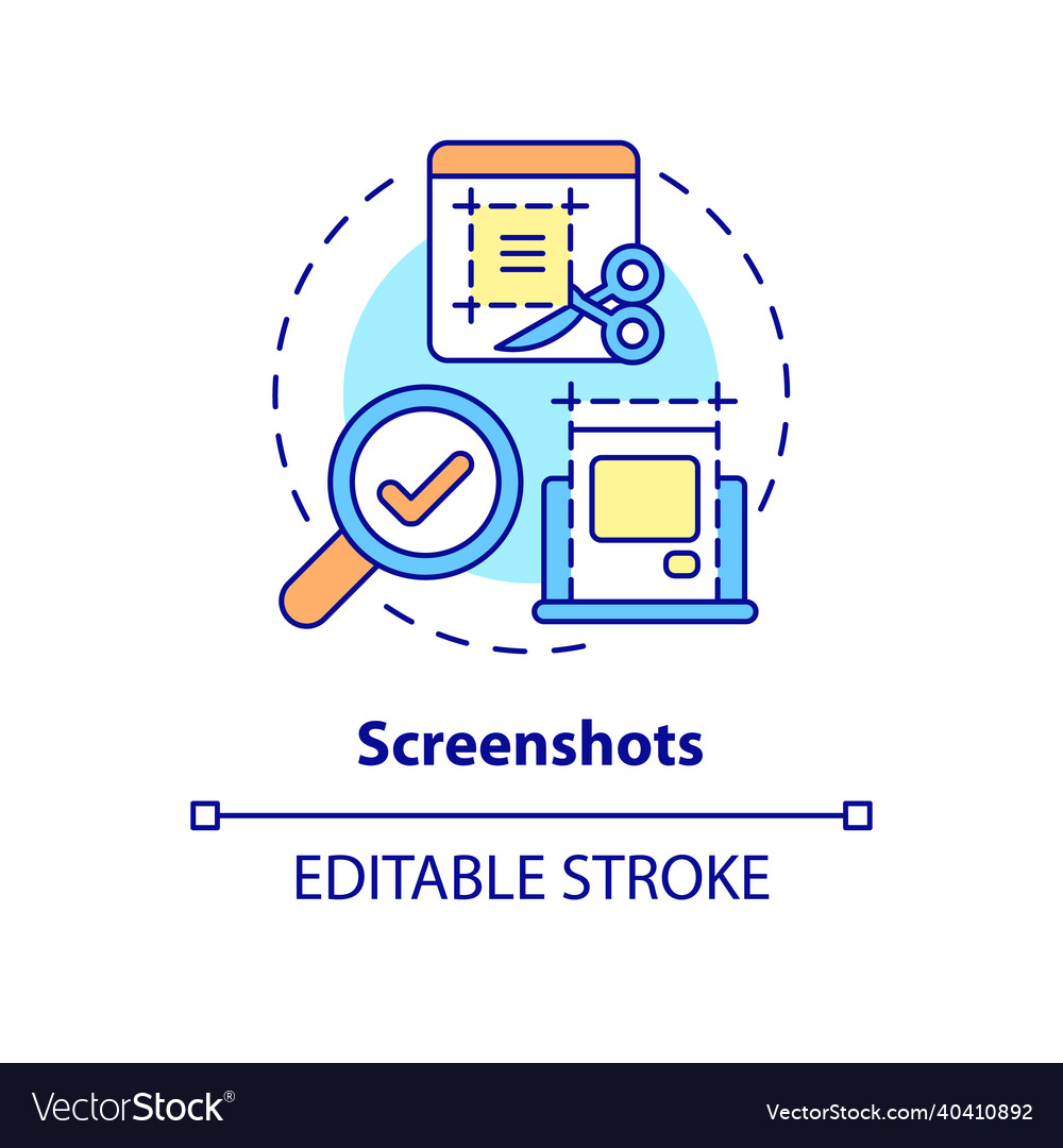Screenshots concept icon Royalty Free Vector Image