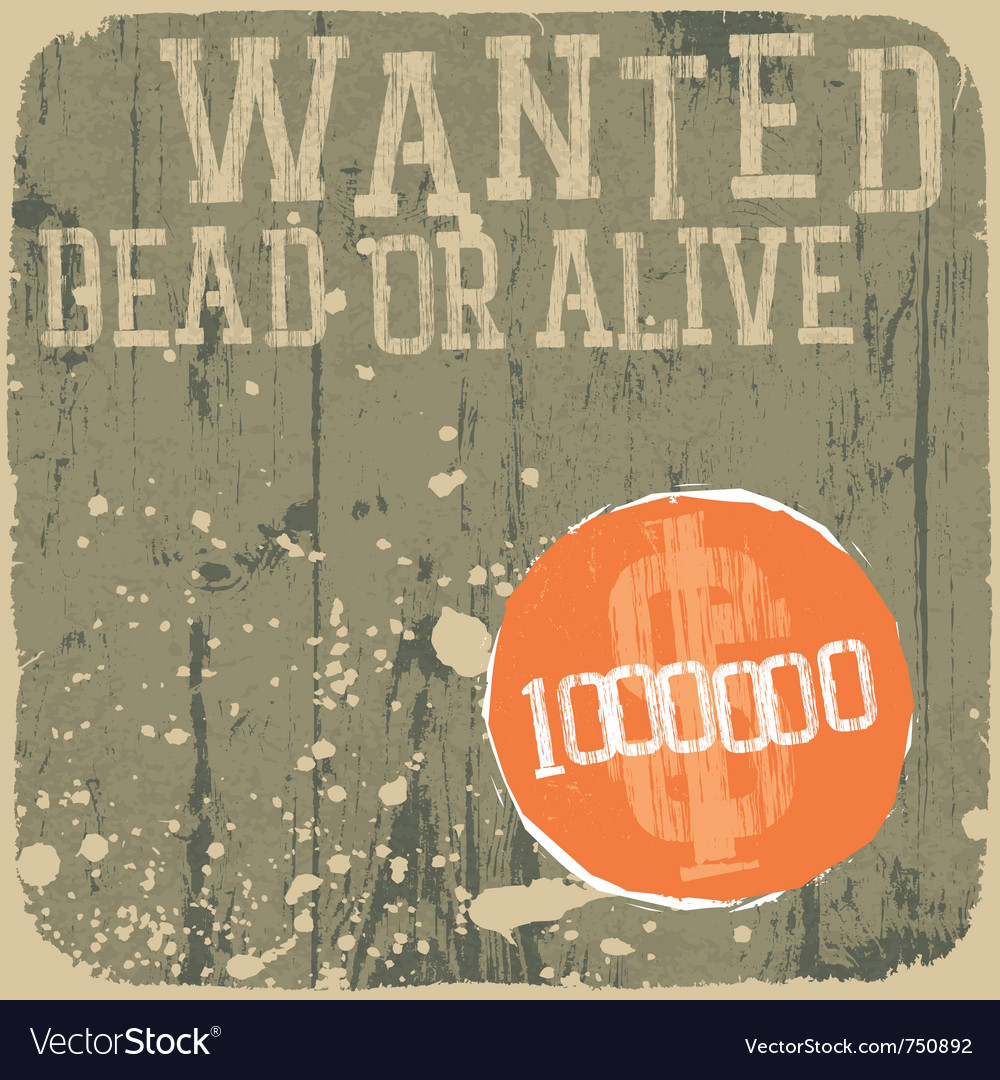 wanted rewards poster royalty free vector image