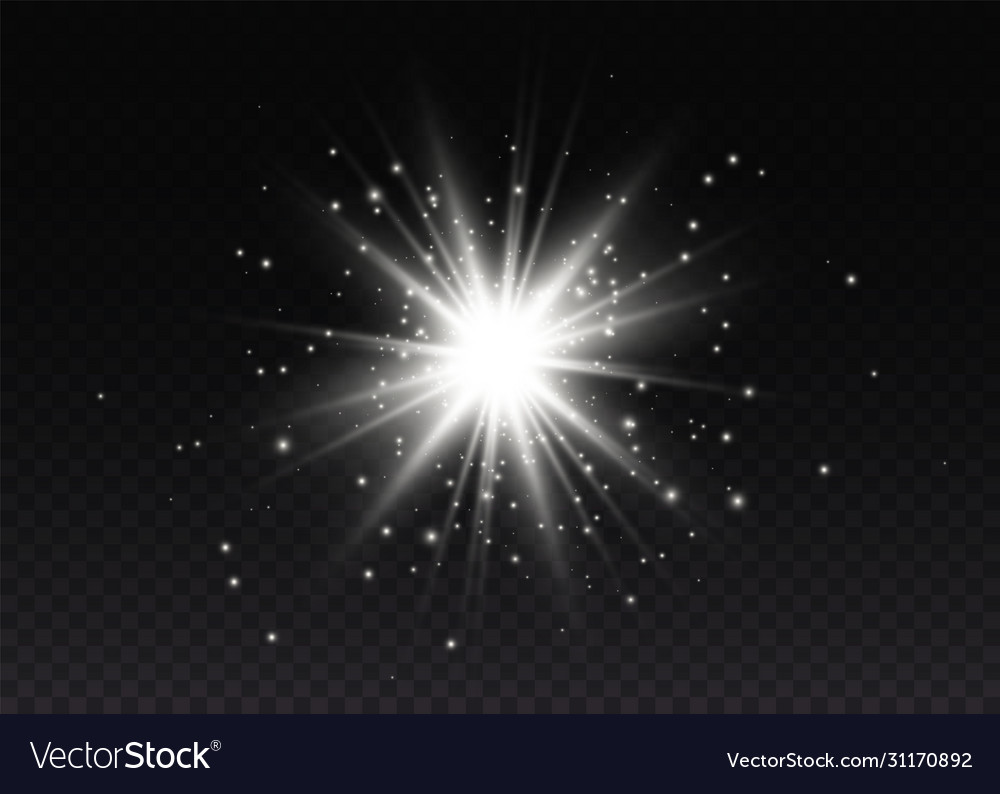 White bright star Royalty Free Vector Image - VectorStock