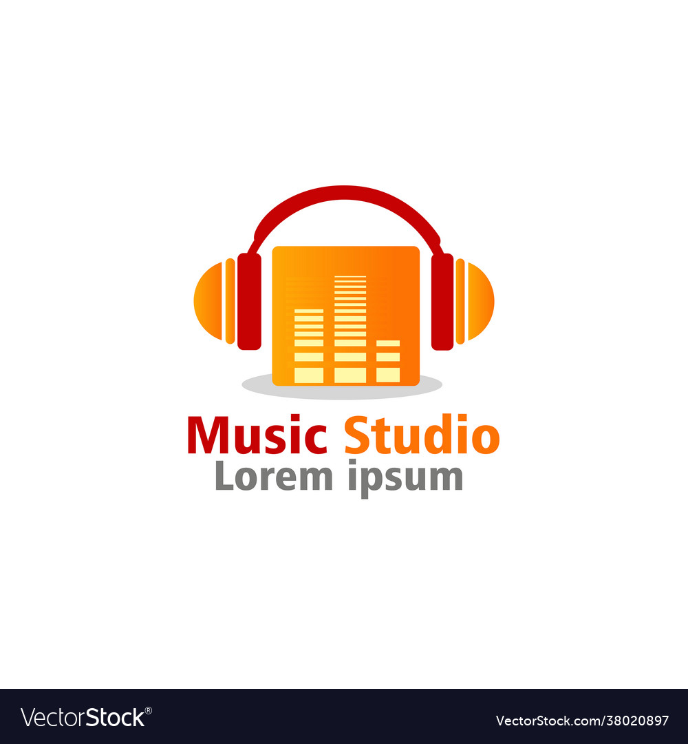 Music studio logo Royalty Free Vector Image - VectorStock