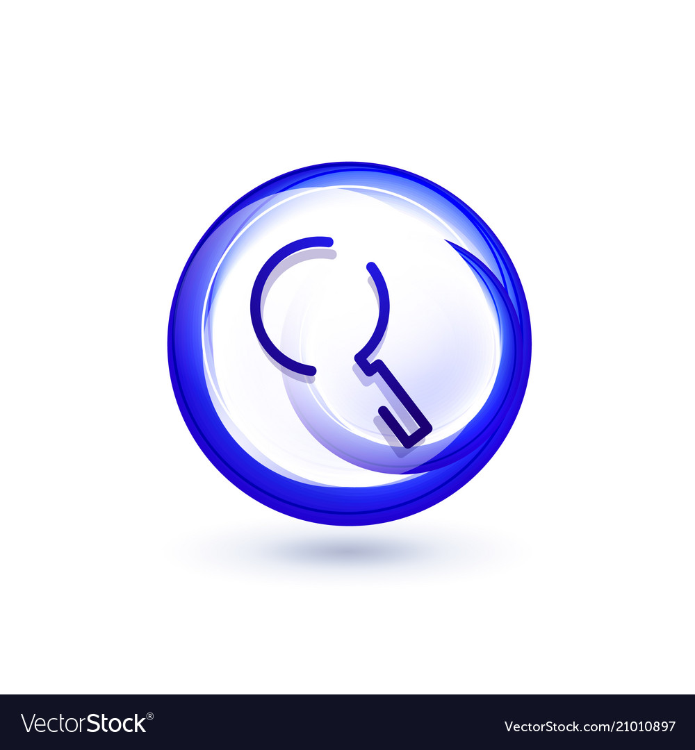 Search magnifier web button magnify icon modern Vector Image