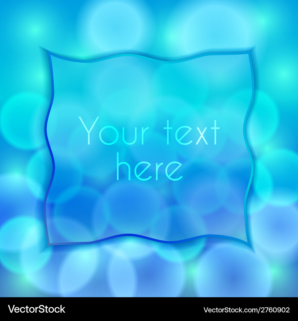 Abstract blue background with bokeh effect Vector Image