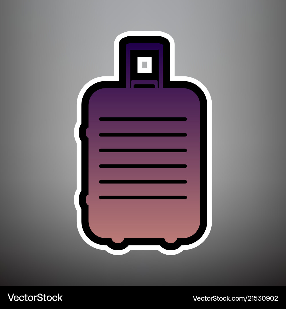 Baggage sign violet gradient Royalty Free Vector Image