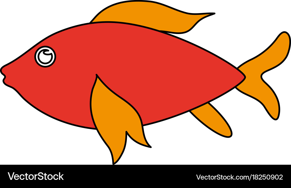 Fish sideview icon image Royalty Free Vector Image