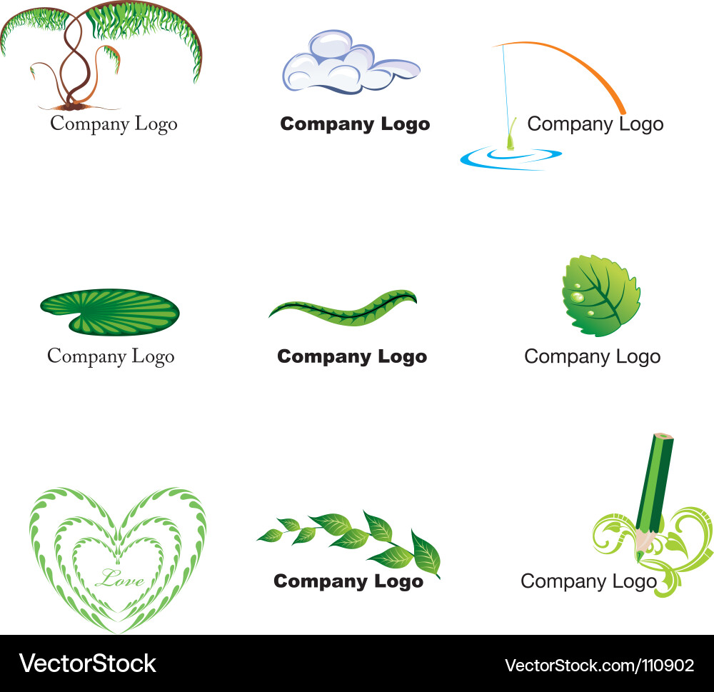 Nature logos Royalty Free Vector Image - VectorStock