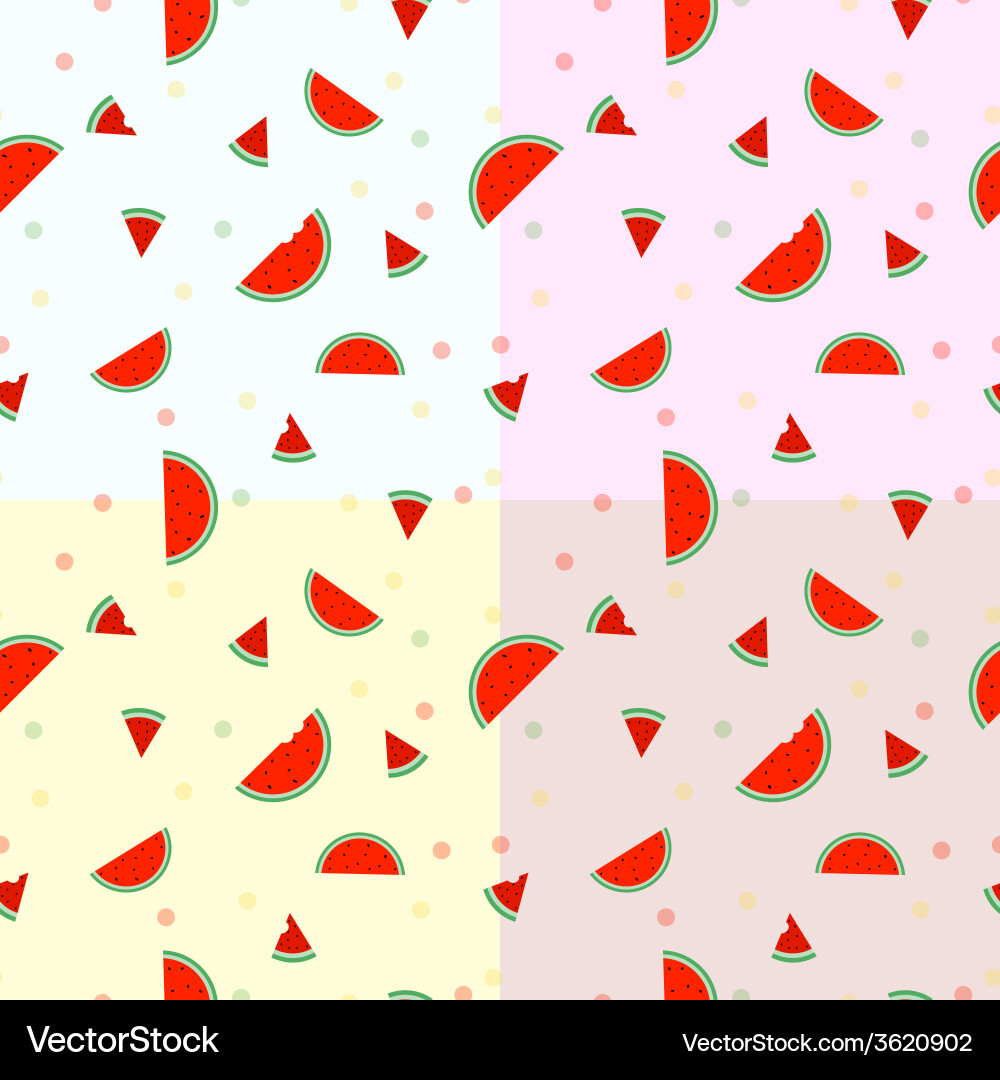 Seamless pattern with watermelons Royalty Free Vector Image