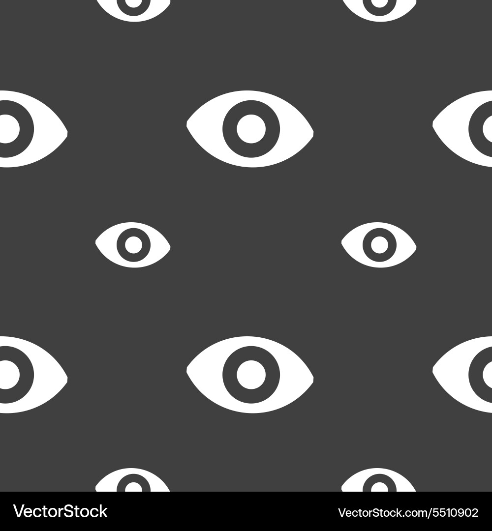 Sixth sense the eye icon sign seamless pattern Vector Image