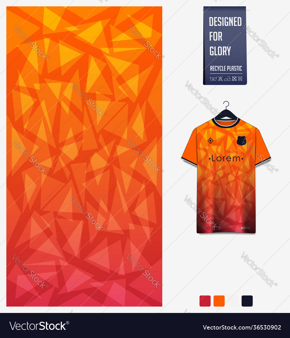 Soccer jersey pattern design geometric pattern Vector Image