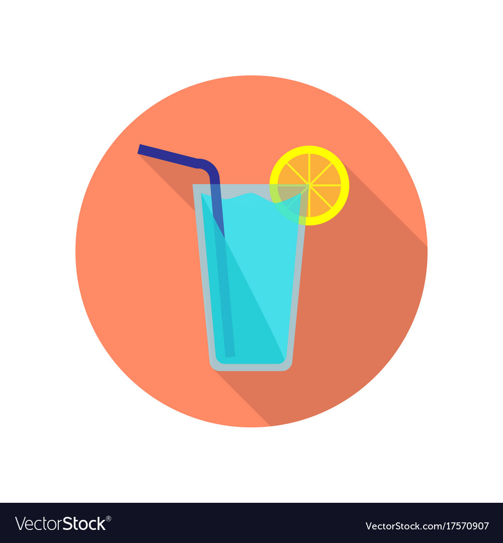 Blue cocktail icon Royalty Free Vector Image - VectorStock