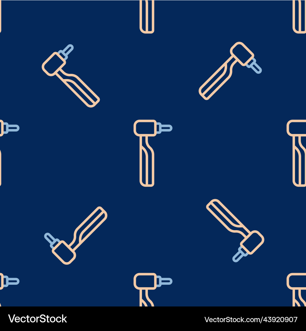 Line tooth drill icon isolated seamless pattern Vector Image