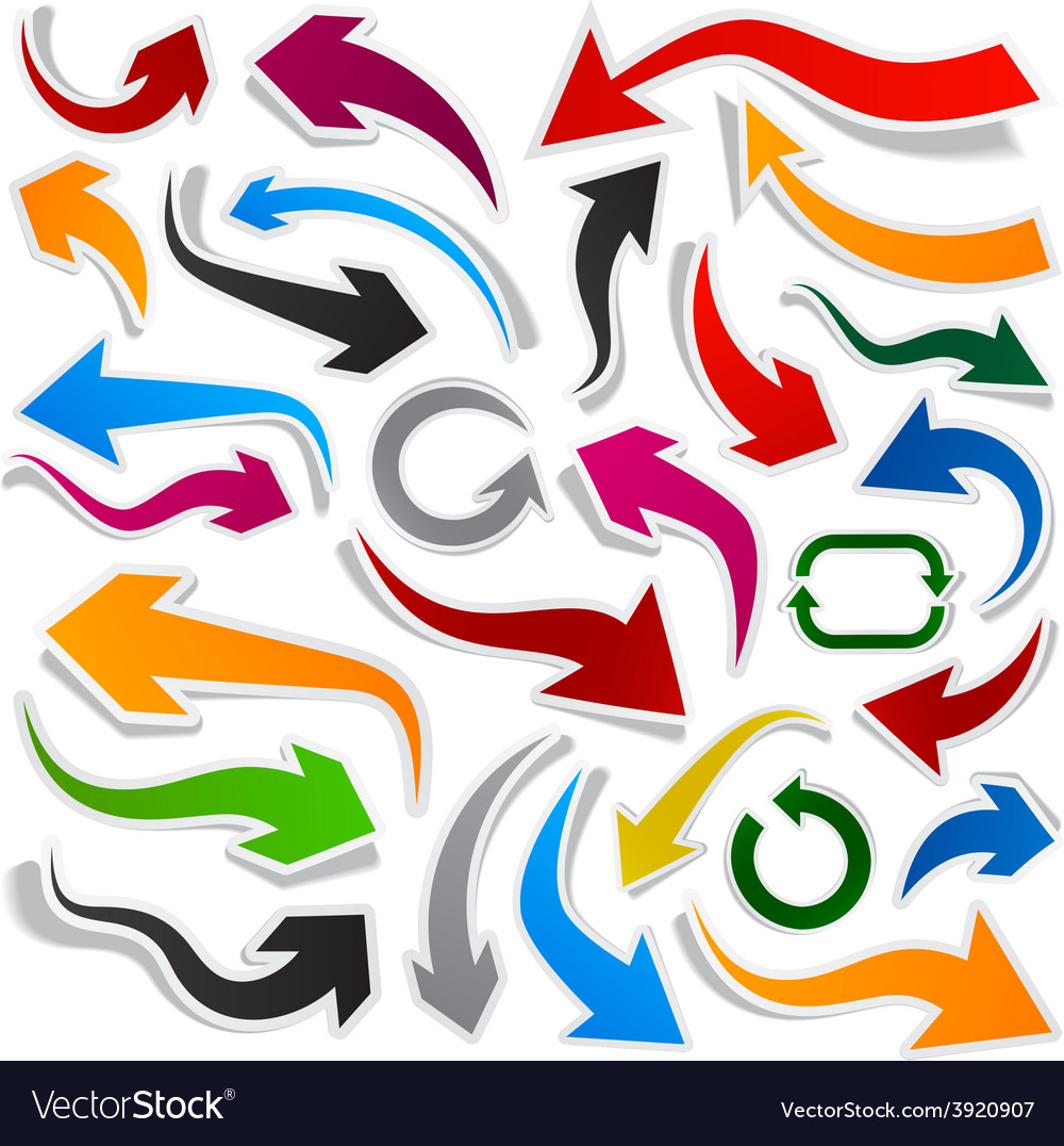 Paper arrows Royalty Free Vector Image - VectorStock