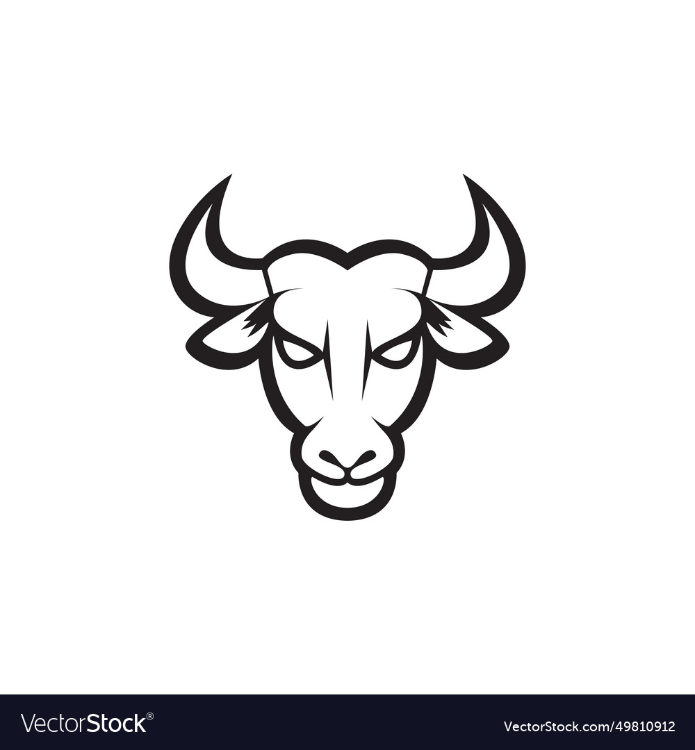 Cow head icon logo design Royalty Free Vector Image