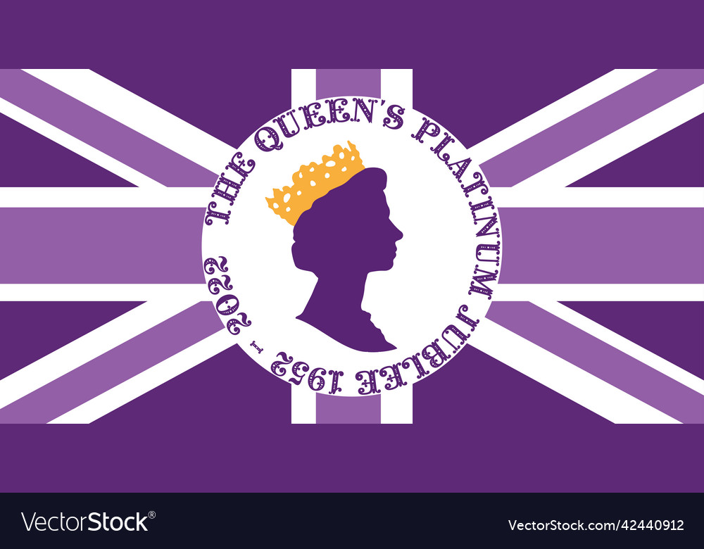 Queens platinum jubilee celebrations with queen Vector Image