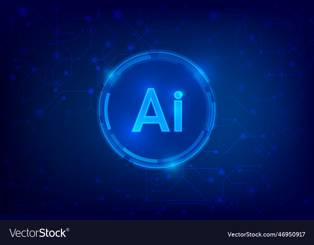 Abstract background ai technology concept 002 Vector Image