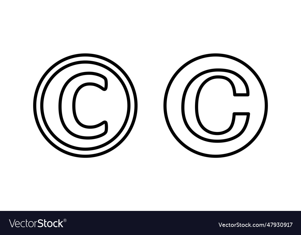 Copyright icon symbol Royalty Free Vector Image