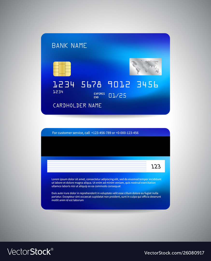 Visa Credit Card Number Front And Back