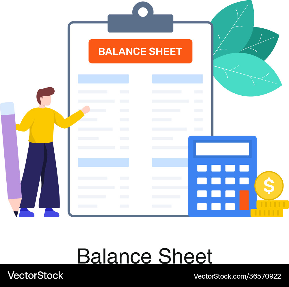 Balance sheet Royalty Free Vector Image - VectorStock