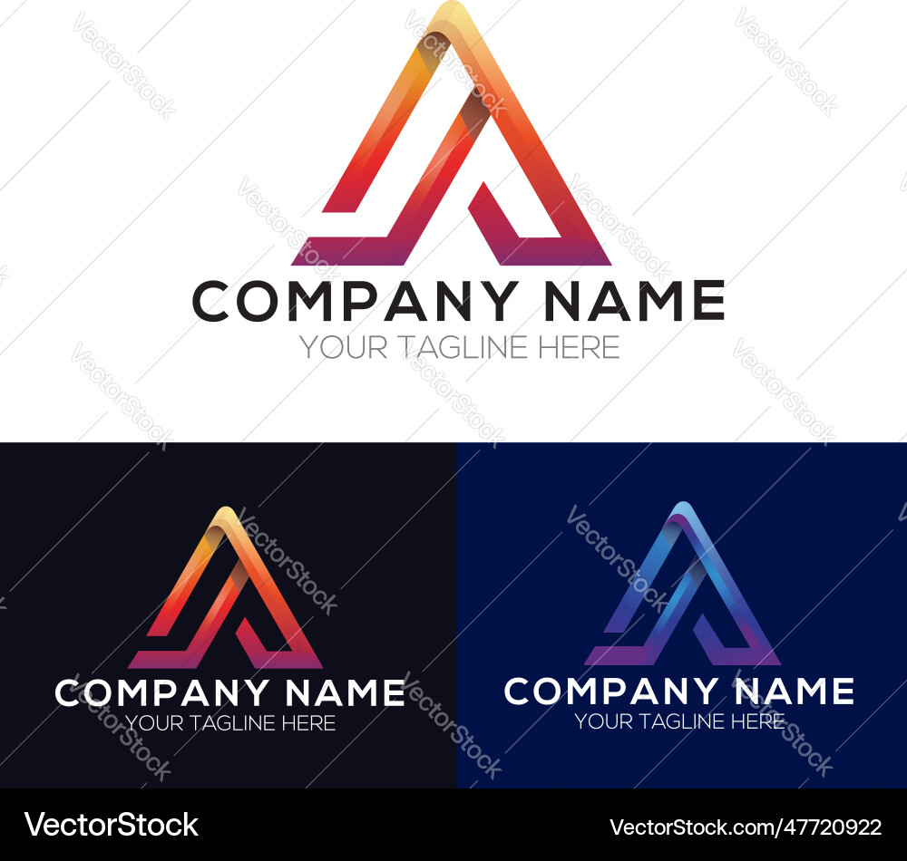 Initial a letter logo design template Royalty Free Vector