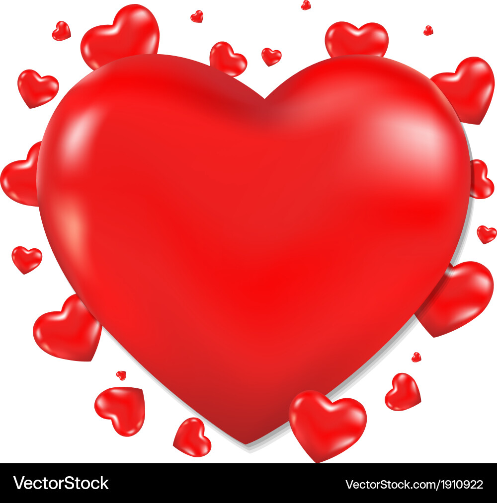 Red Hearts Royalty Free Vector Image - VectorStock