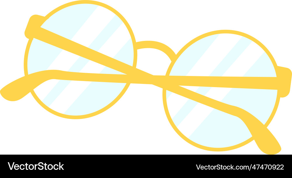 Rounded glasses accessory Royalty Free Vector Image