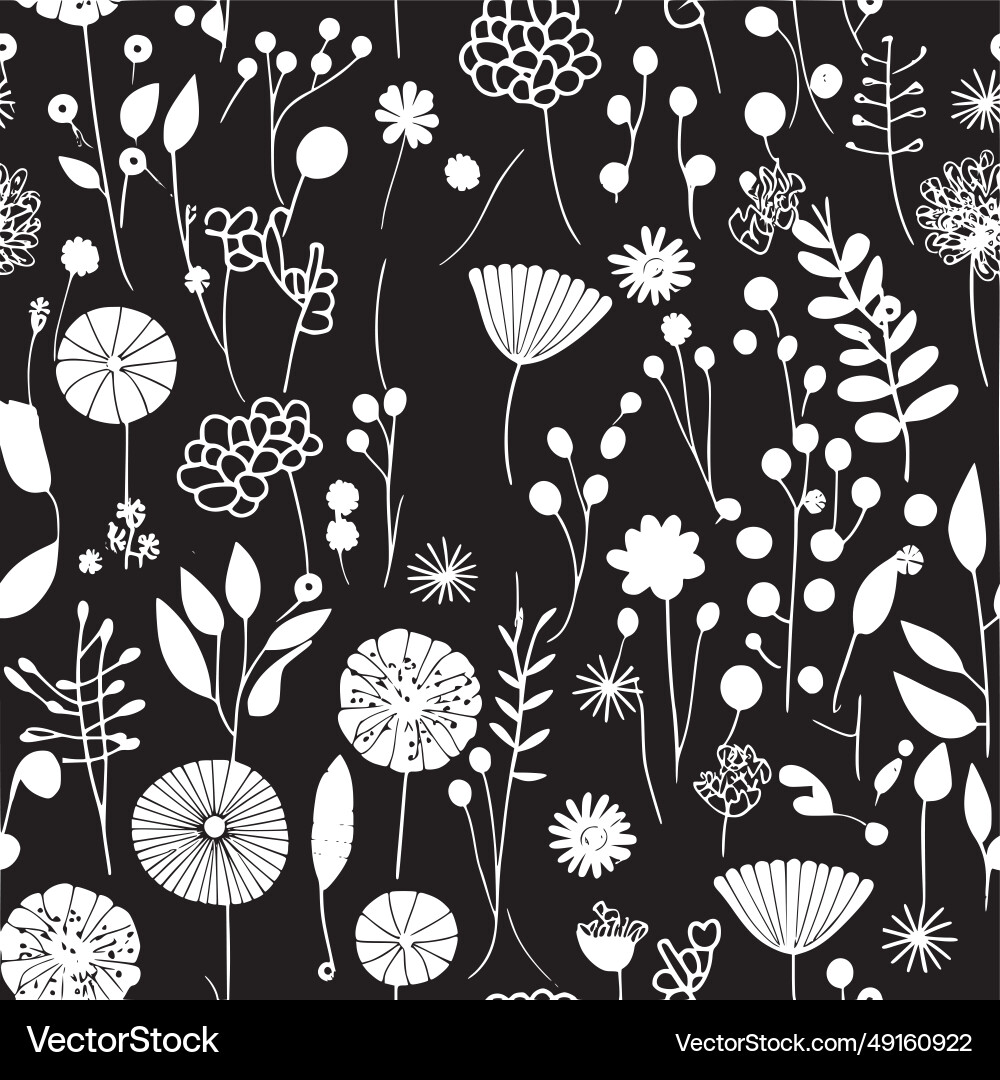 Seamless pattern - black and white Royalty Free Vector Image