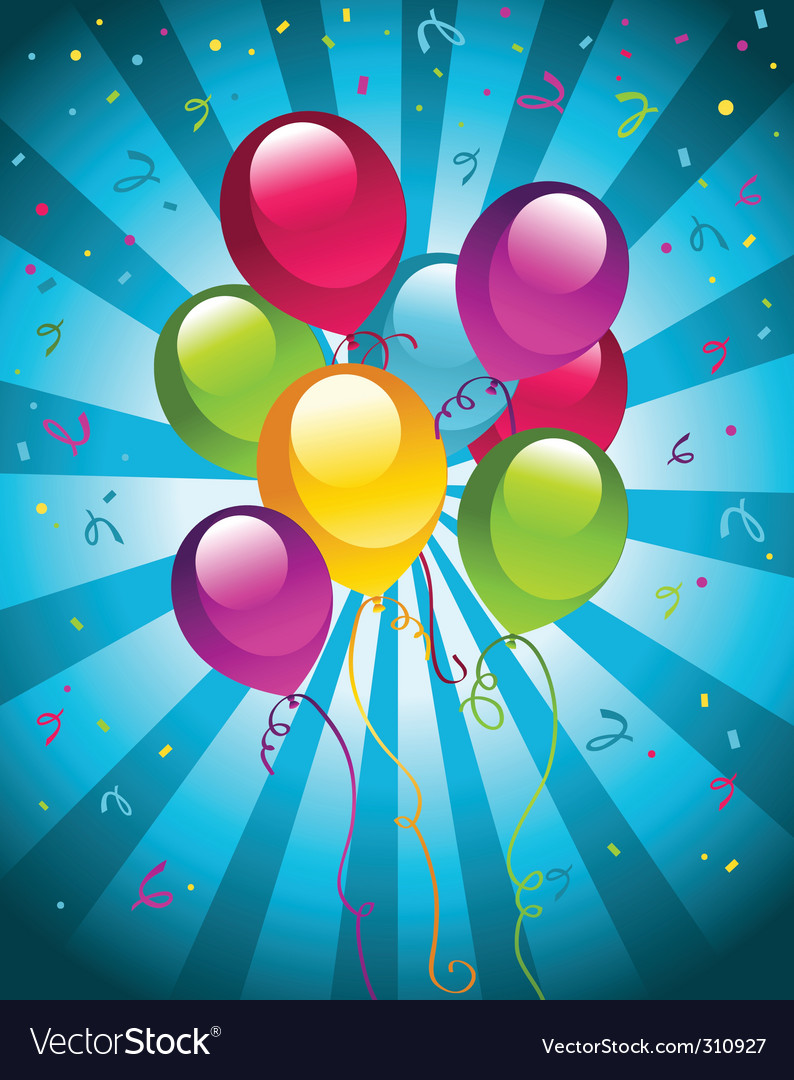 Download Birthday balloons Royalty Free Vector Image - VectorStock