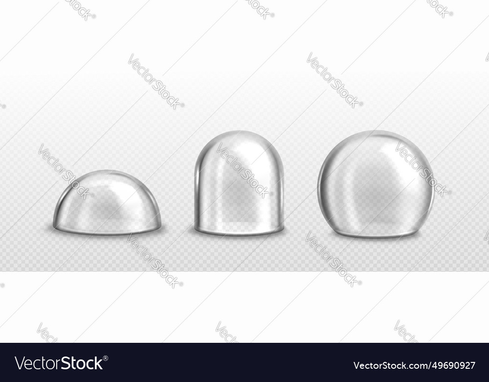 Glass hemisphere transparent dome Royalty Free Vector Image