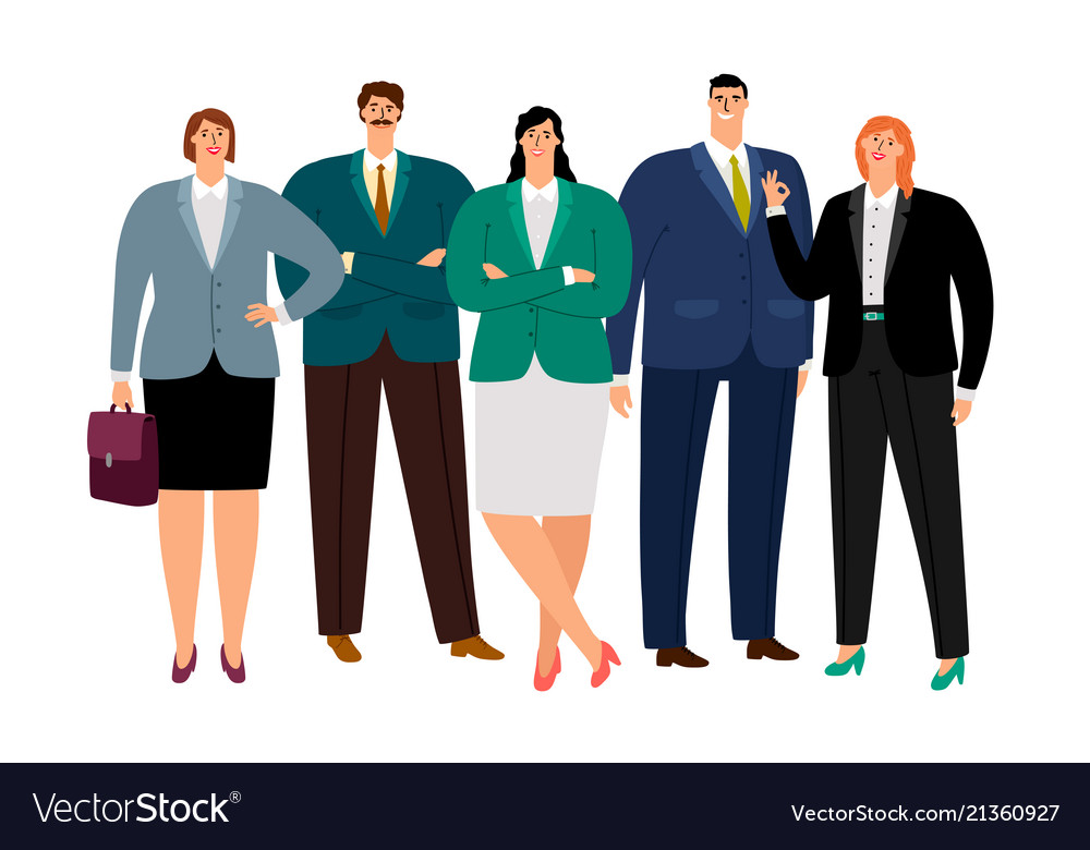 Office working people set Royalty Free Vector Image
