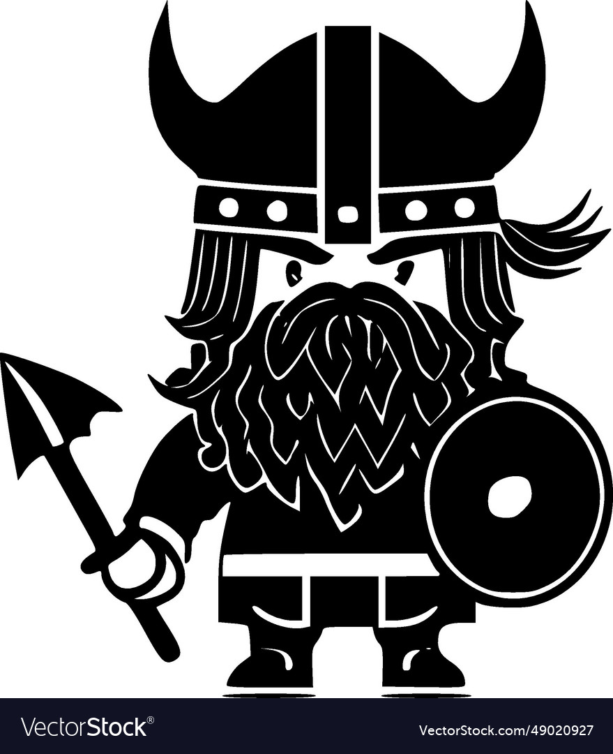Viking - minimalist and simple silhouette Vector Image