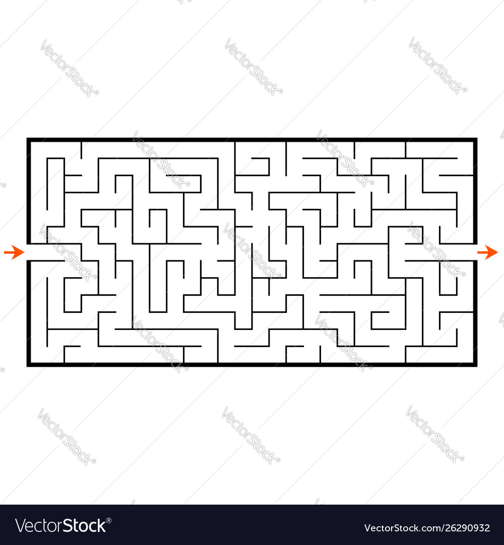 Abstract rectangular maze game for kids puzzle Vector Image