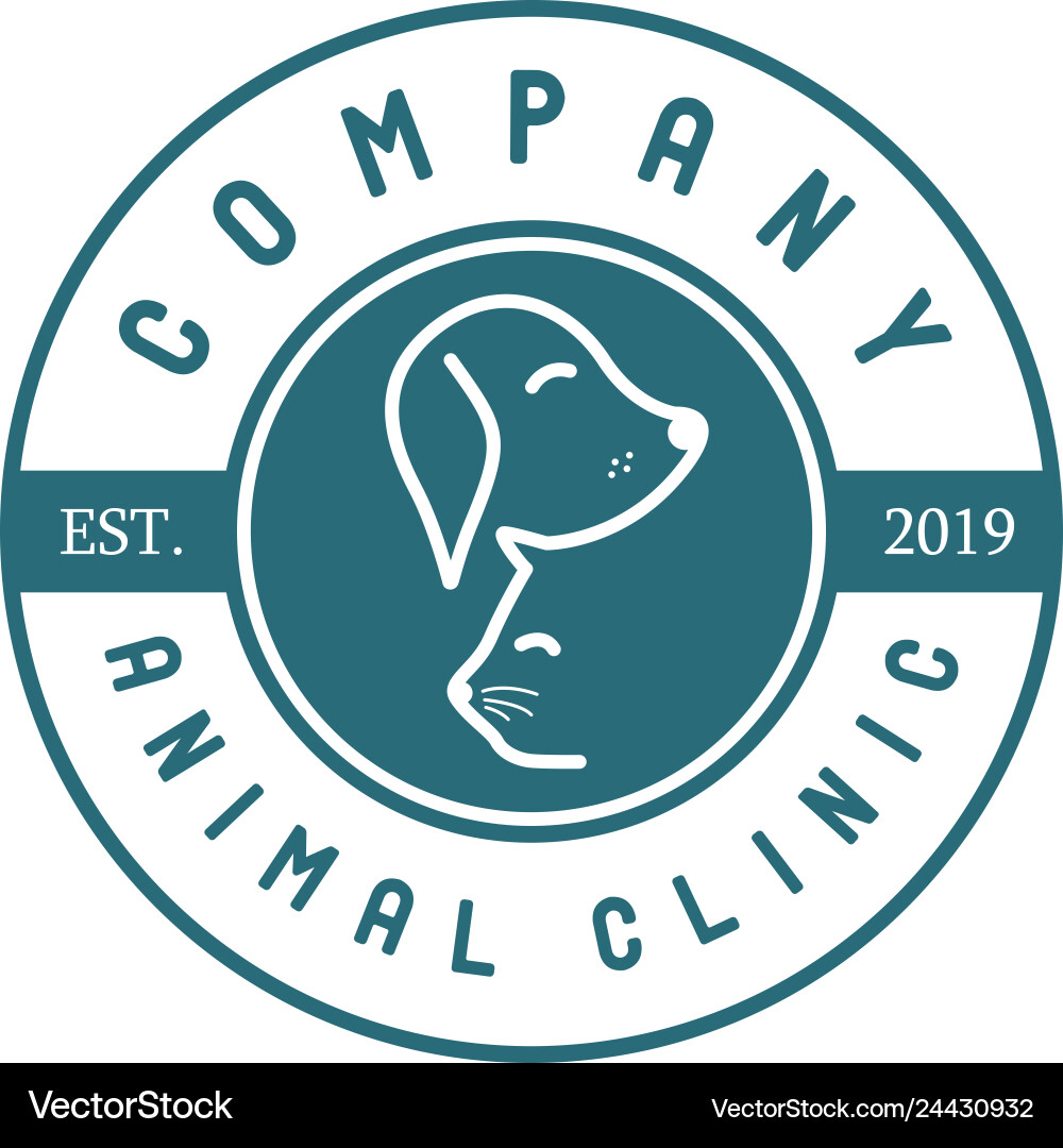 Animal clinic logo designs Royalty Free Vector Image