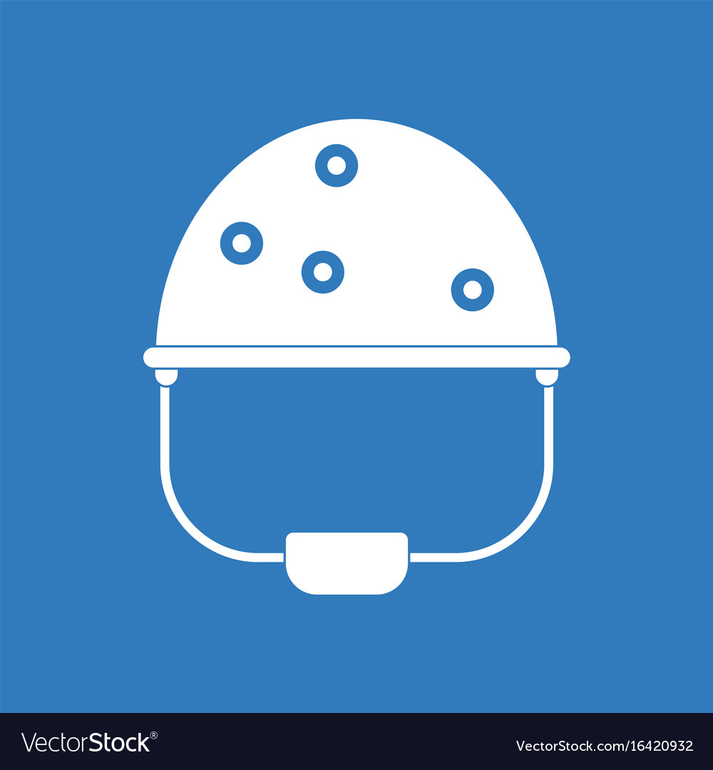 Icon helmet with bullet holes Royalty Free Vector Image