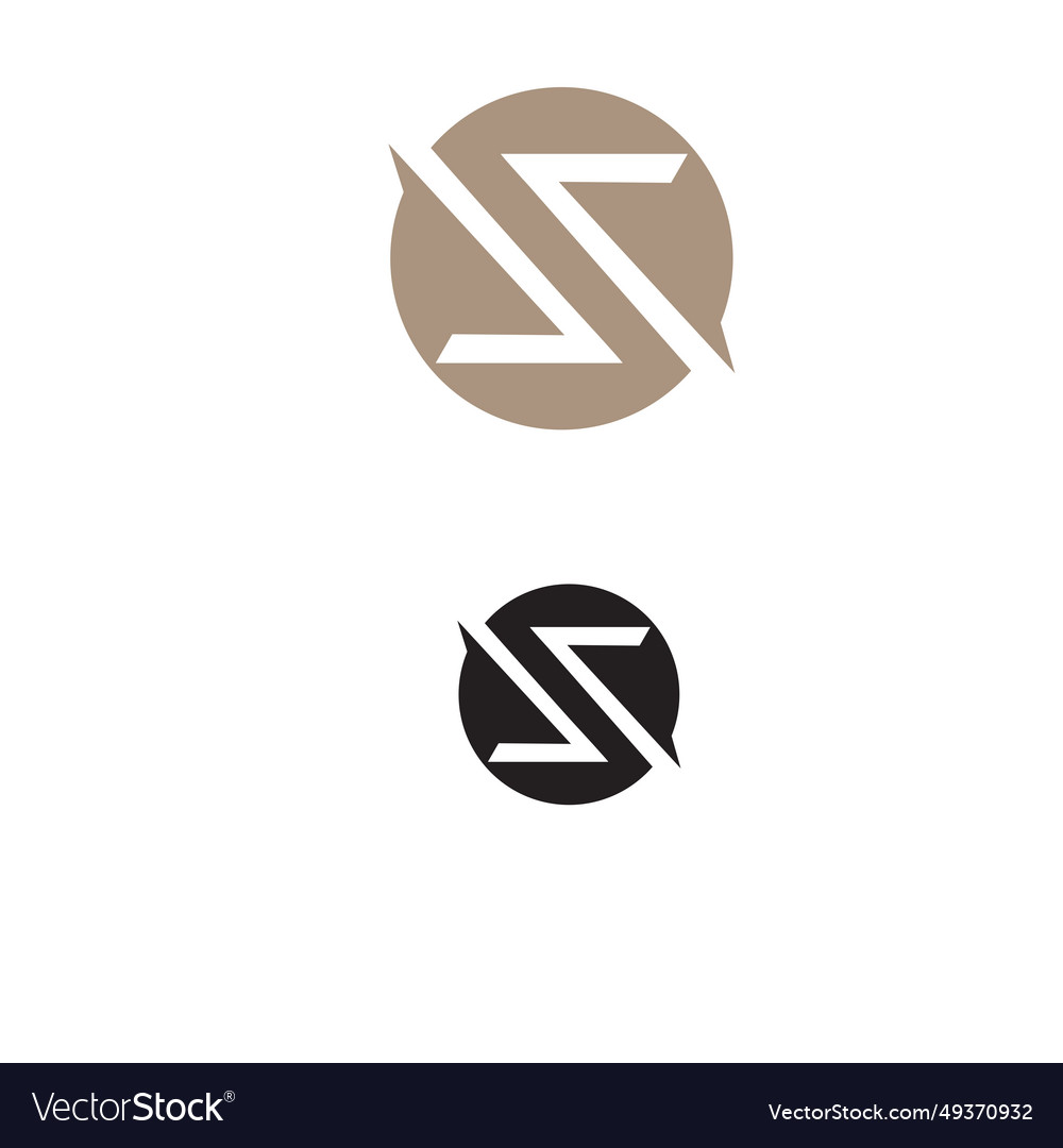 Logo icon round 7 technology Royalty Free Vector Image