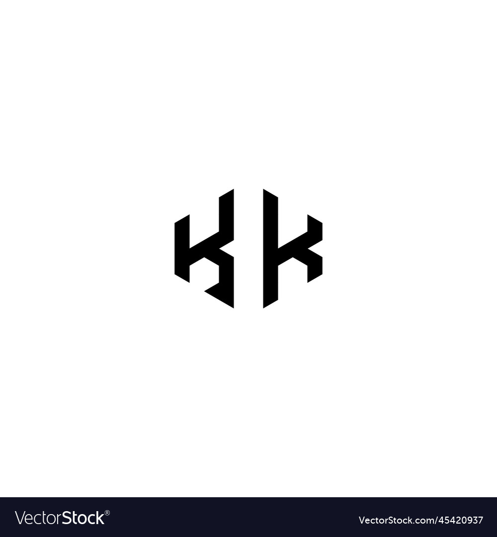 Kk geometric abstract concept logo initial Vector Image